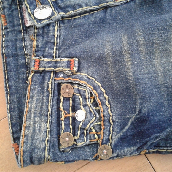 True Religion Billy Super T Jeans sz 31 Made In USA style#24-5030MBT2 27 inseam - Picture 3 of 7